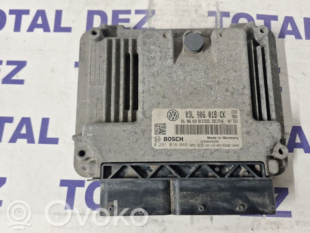 Engine control unit/module   03L906018BR,03L906018CK,0281016849