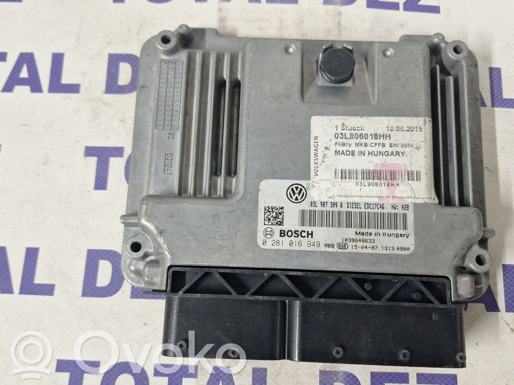 Engine control unit/module   03L907309Q,03L906018HH,0281016949