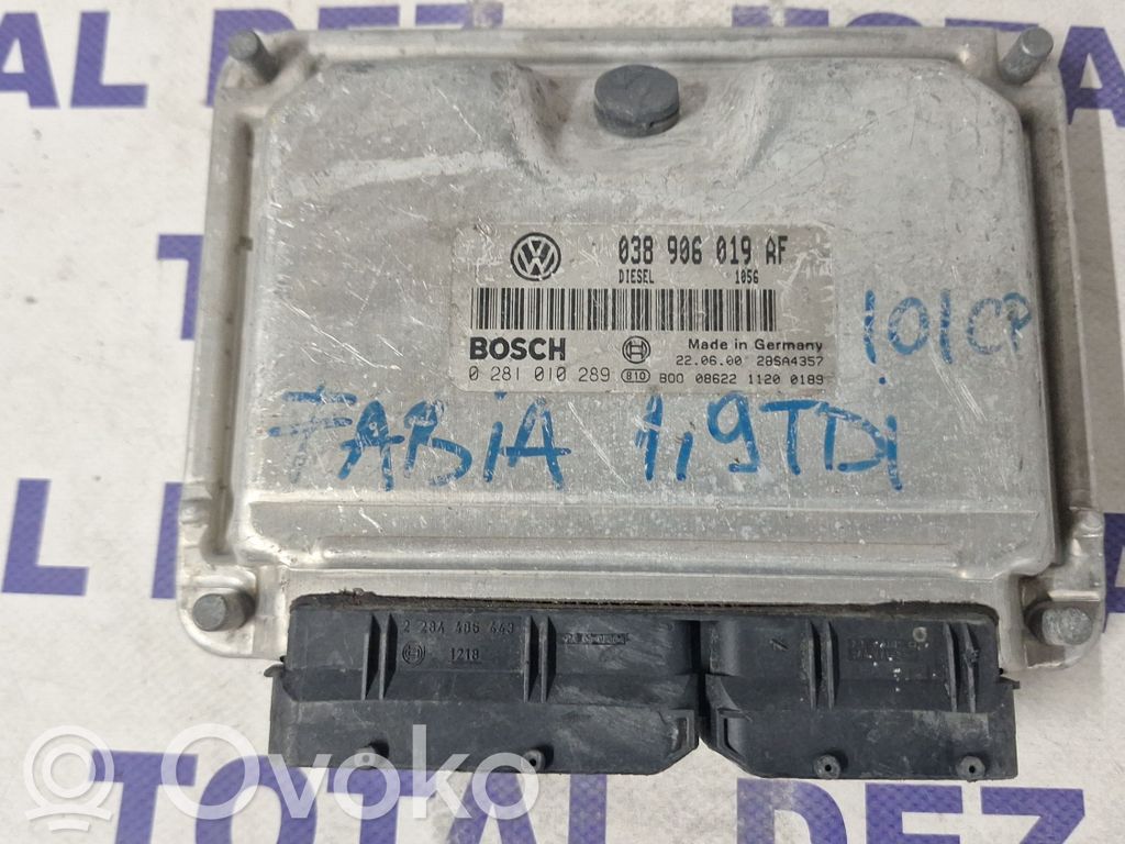 Engine control unit/module   038906019AF,0281010289,28SA4357
