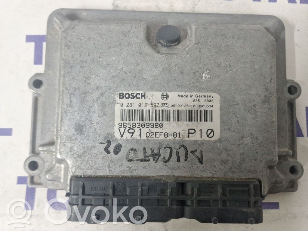 Engine control unit/module   9658309980,0281012597,1039S09594