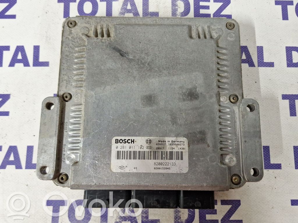 Engine control unit/module   0281011102,8200222133,8200153945,1039S00273