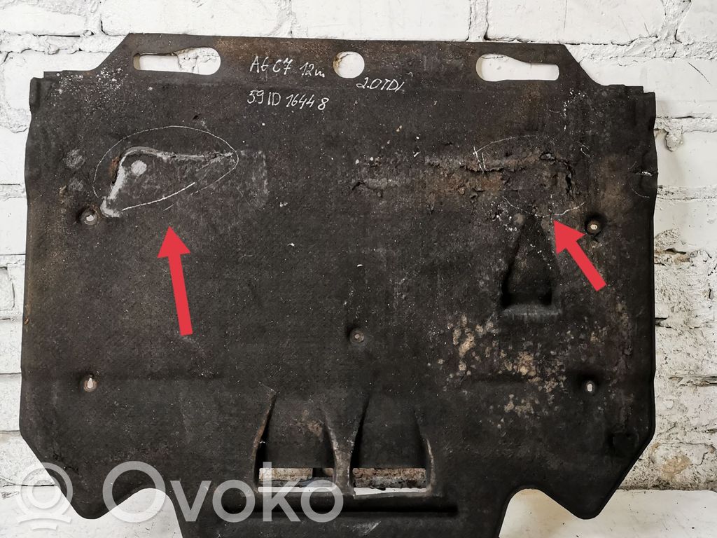 Audi A6 C7 Placa protectora/protector antisalpicaduras motor 