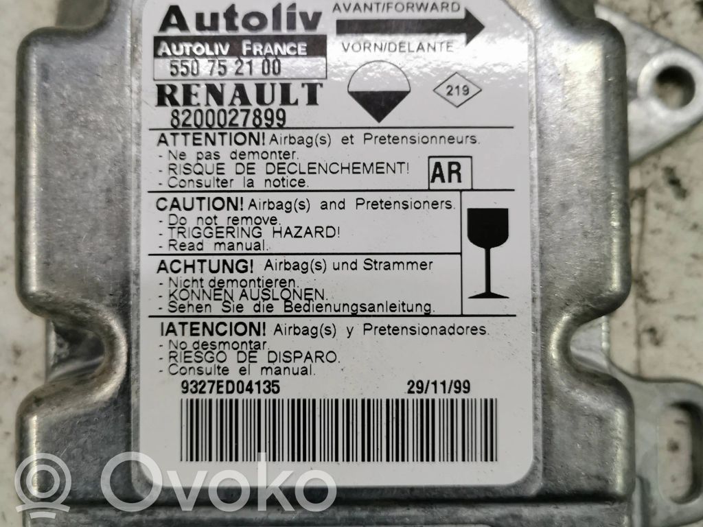 Opel Movano A Airbag control unit/module 