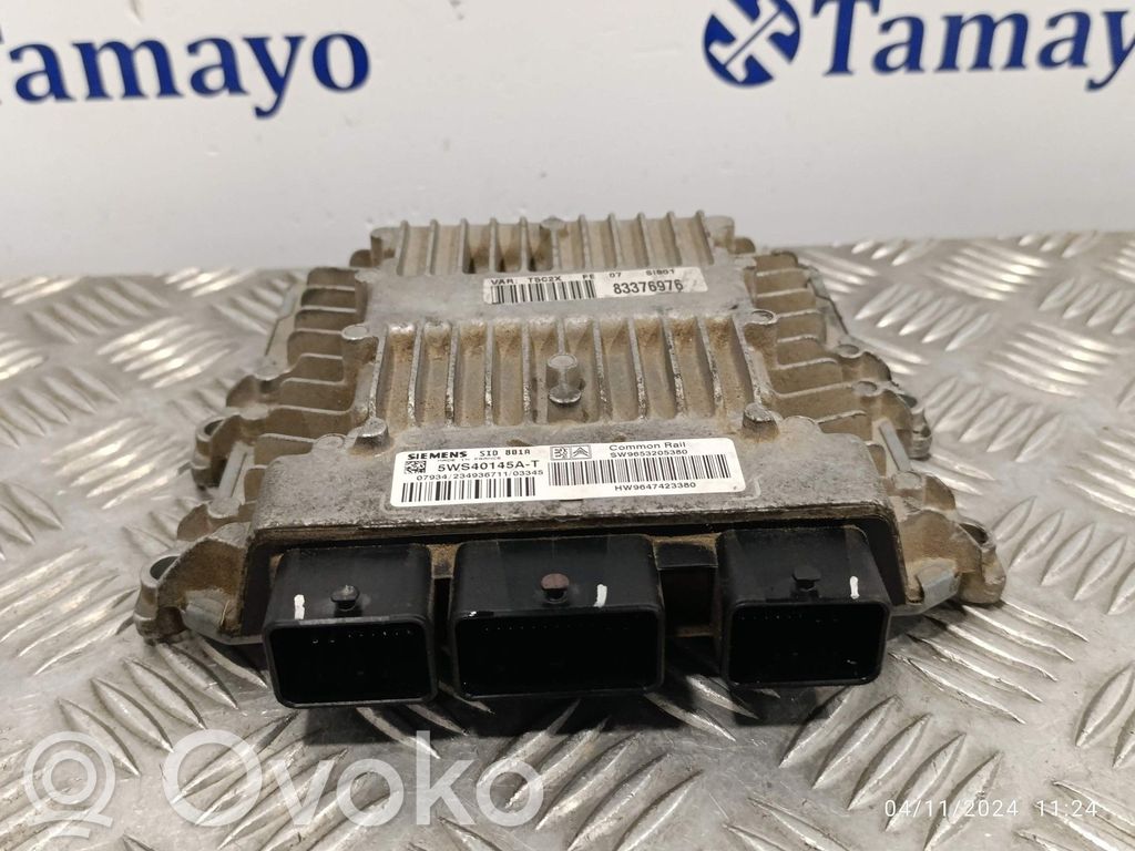 Engine control unit/module   5WS40145AT,HW9647423380,SW9653205380