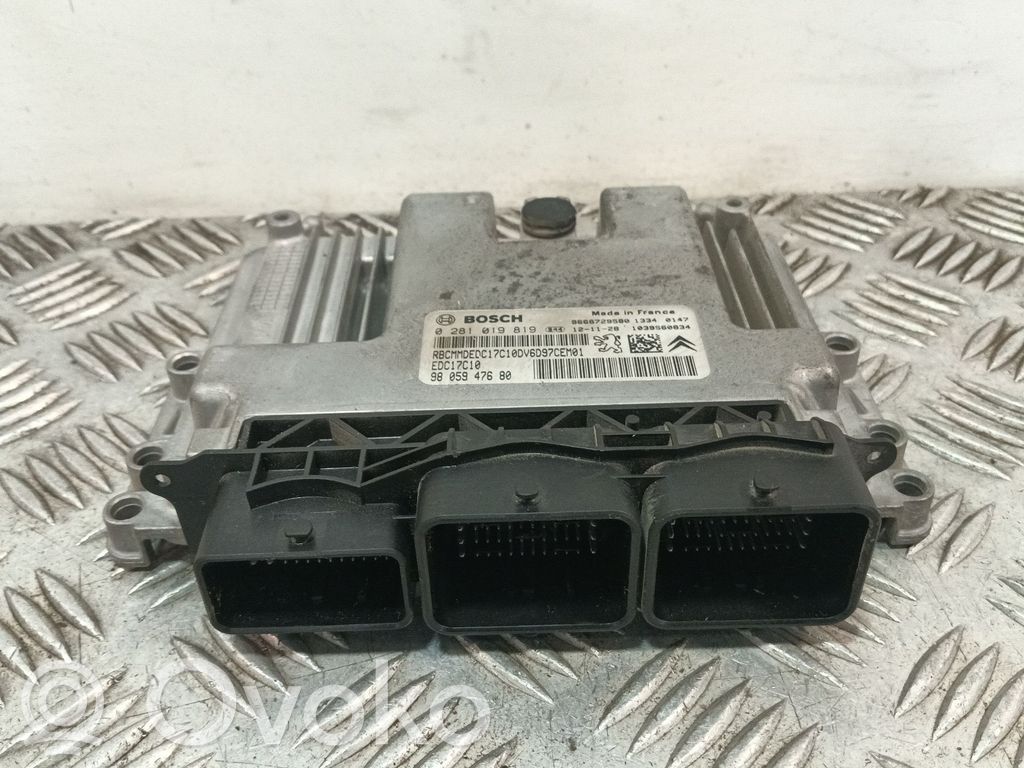 Unidad de control/módulo del motor   9805947680,0281019819