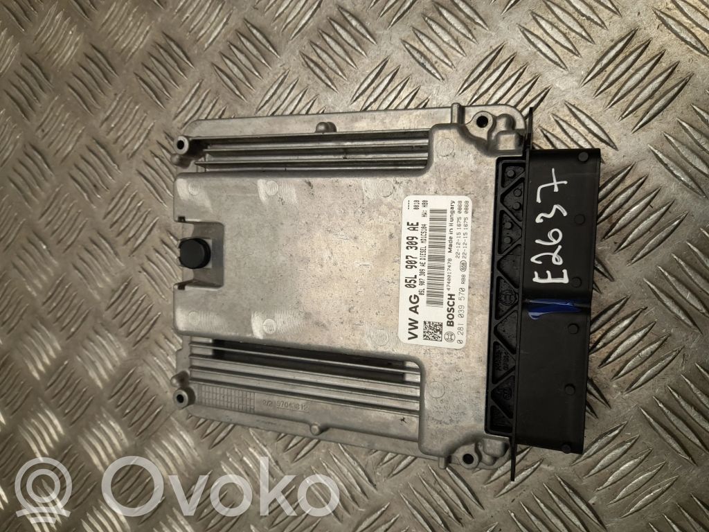 Engine control unit/module   05L907309AE,E2637