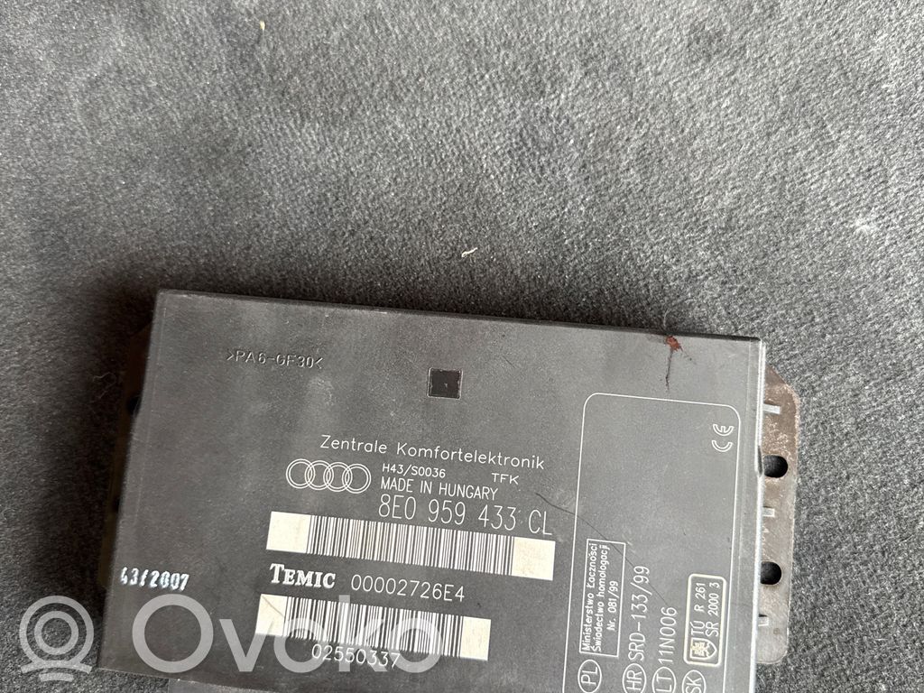 Audi A4 S4 B7 8E 8H Mukavuusmoduuli 