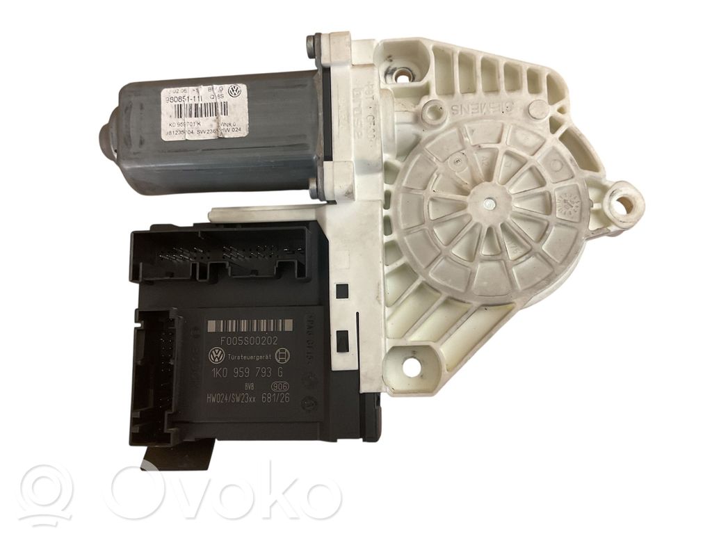 Volkswagen PASSAT B6 Silnik regulatora szyby drzwi przednich 
