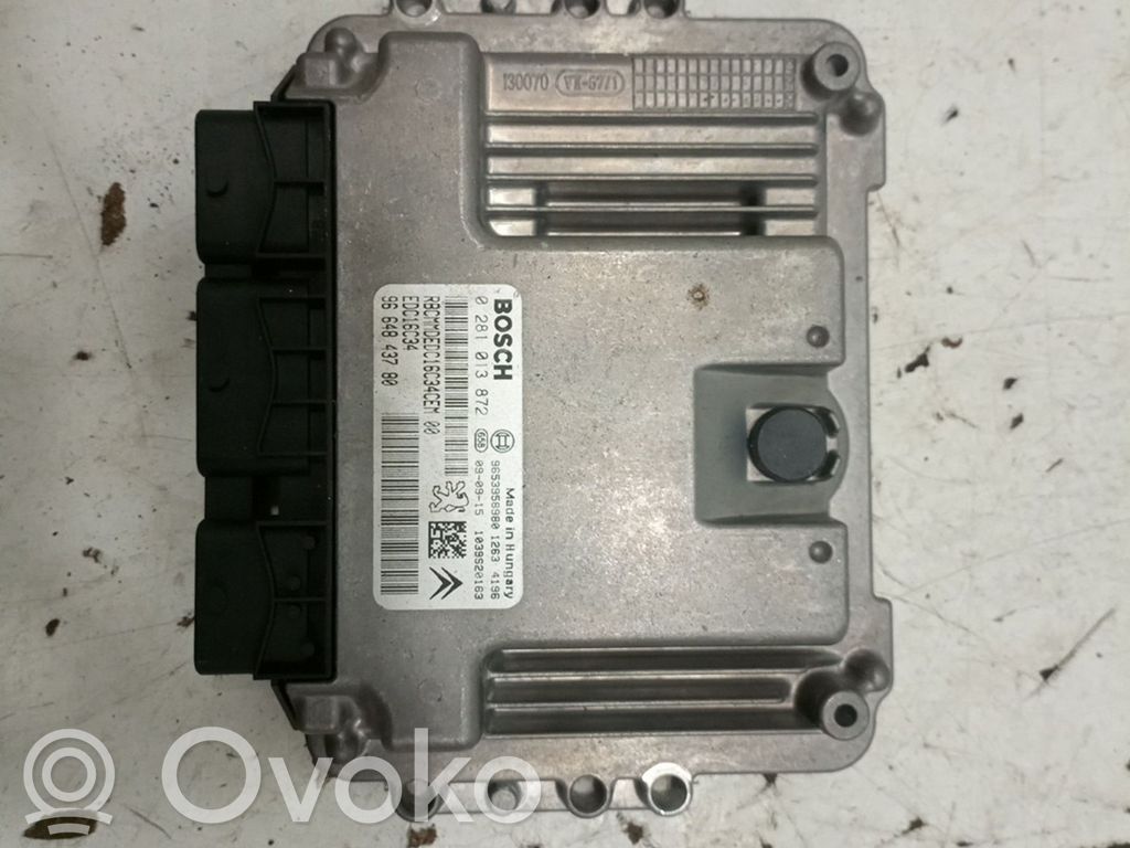 Engine control unit/module   9664843780,0281013872