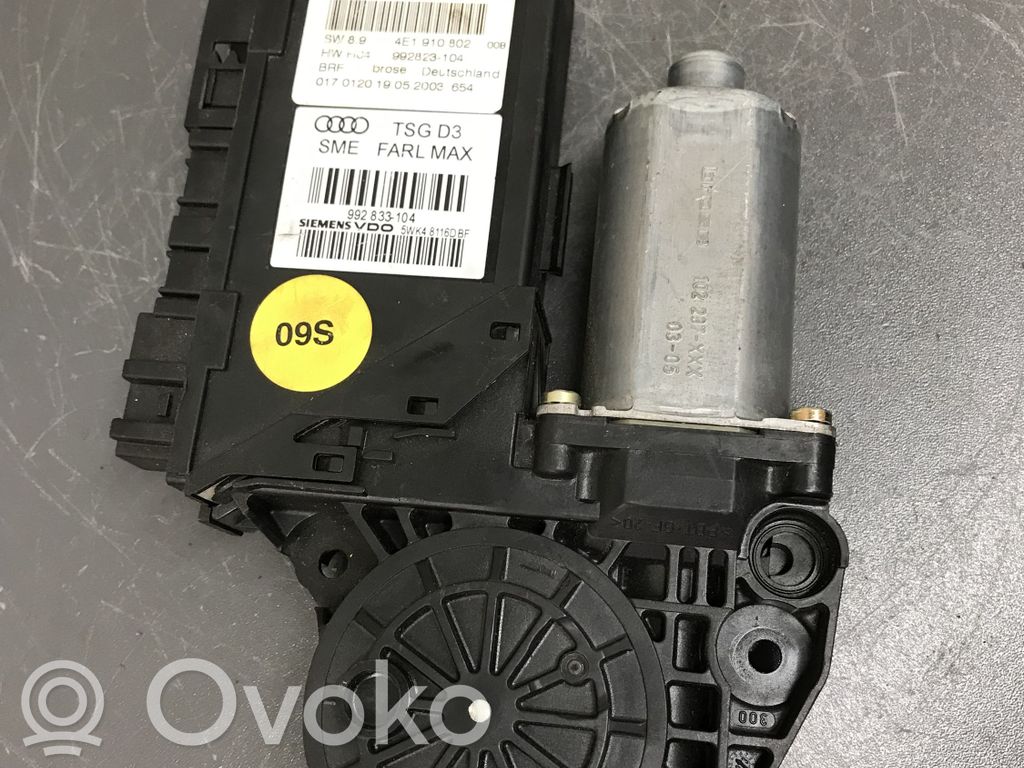 Audi A8 S8 D3 4E Motorino alzacristalli della portiera anteriore 