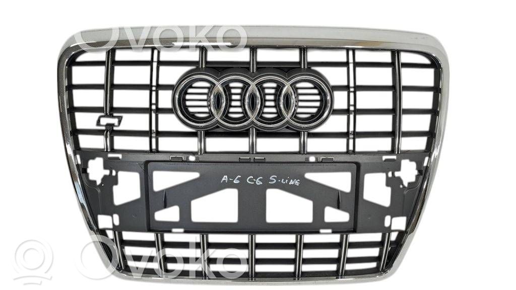 Audi A6 S6 C6 4F Maskownica / Grill / Atrapa górna chłodnicy 