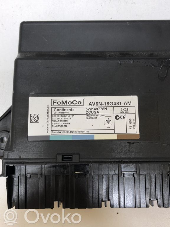 Door central lock control unit/module   AV6N19G481AM