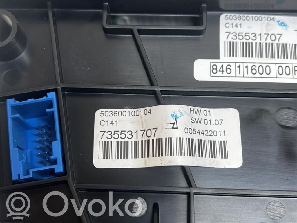 Lancia Ypsilon Climate control unit 