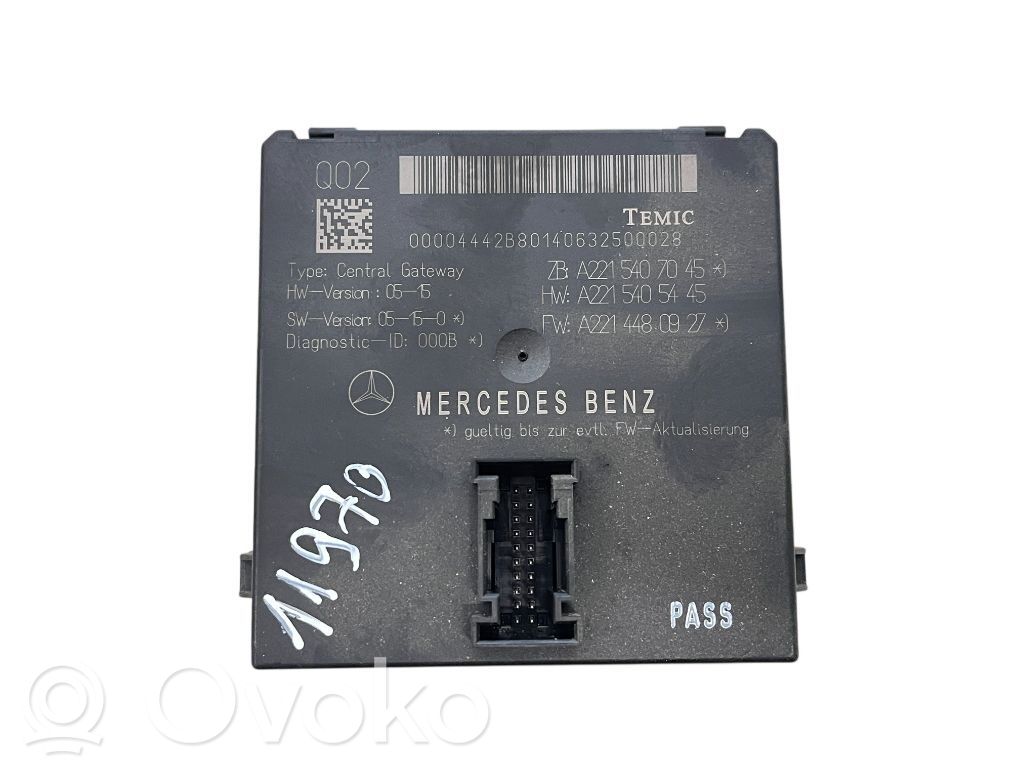 Mercedes-Benz S W221 Module de passerelle 