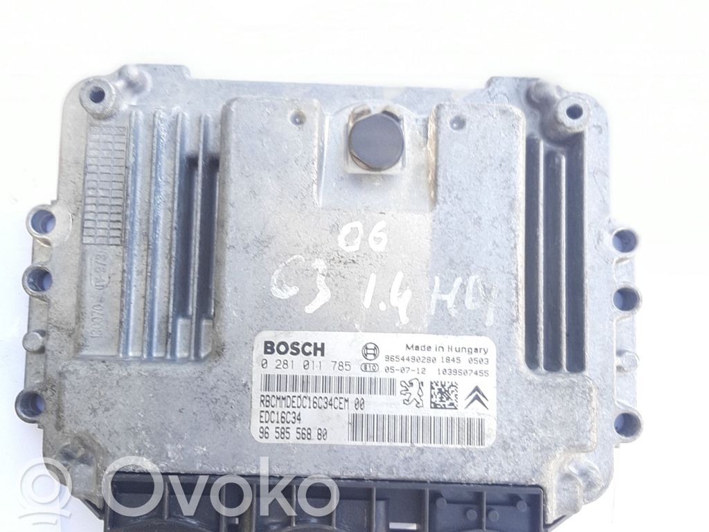 Engine control unit/module   0281011785,9658556880