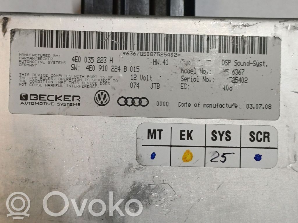 Garso stiprintuvas   4E0910224B,4E0035223H