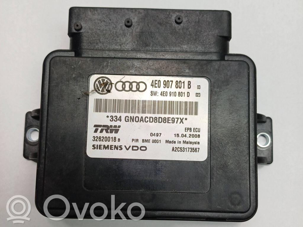 Audi A8 S8 D3 4E Hand brake control module 
