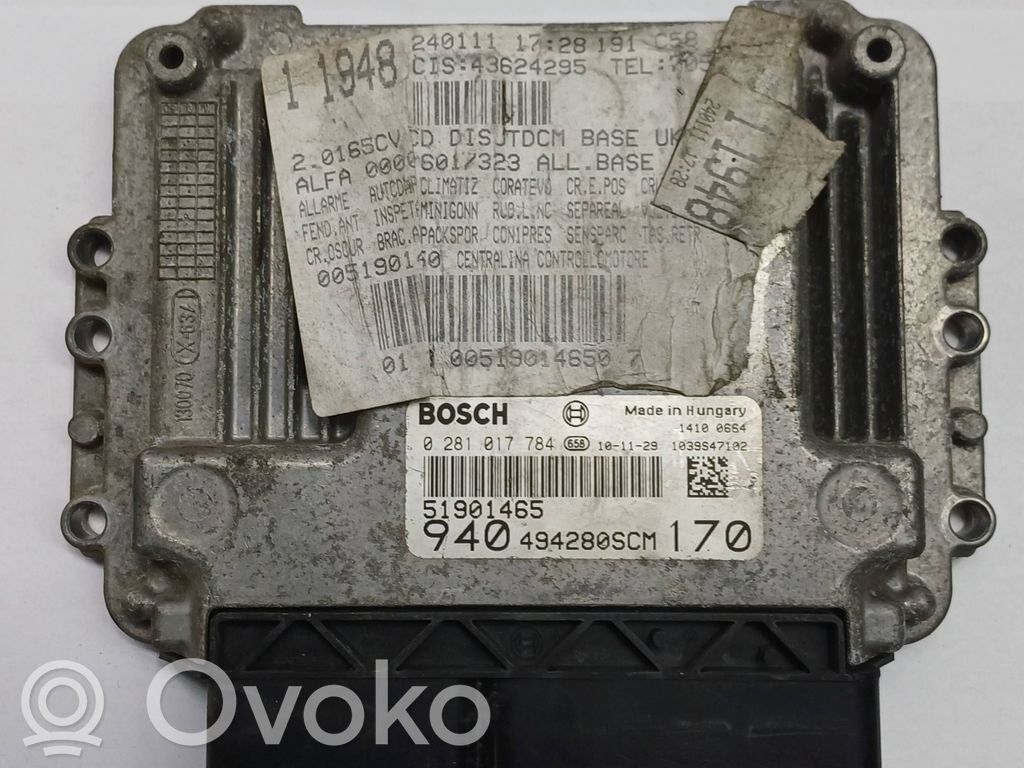 Engine control unit/module   51901465,0281017784