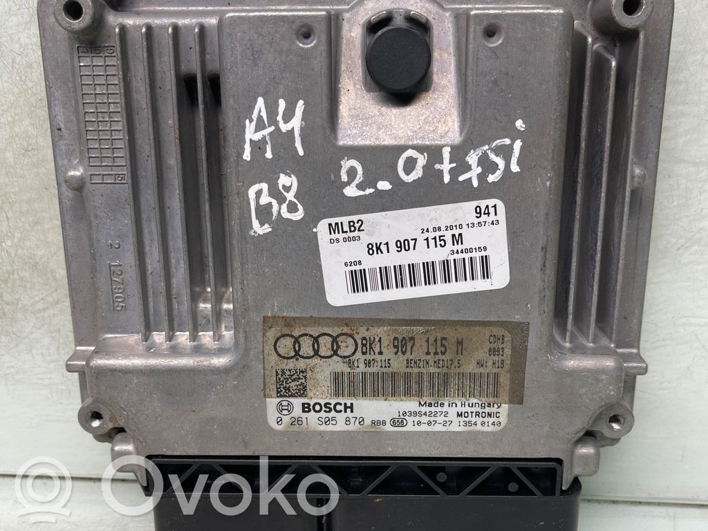 Audi A4 S4 B8 8K Engine control unit/module 