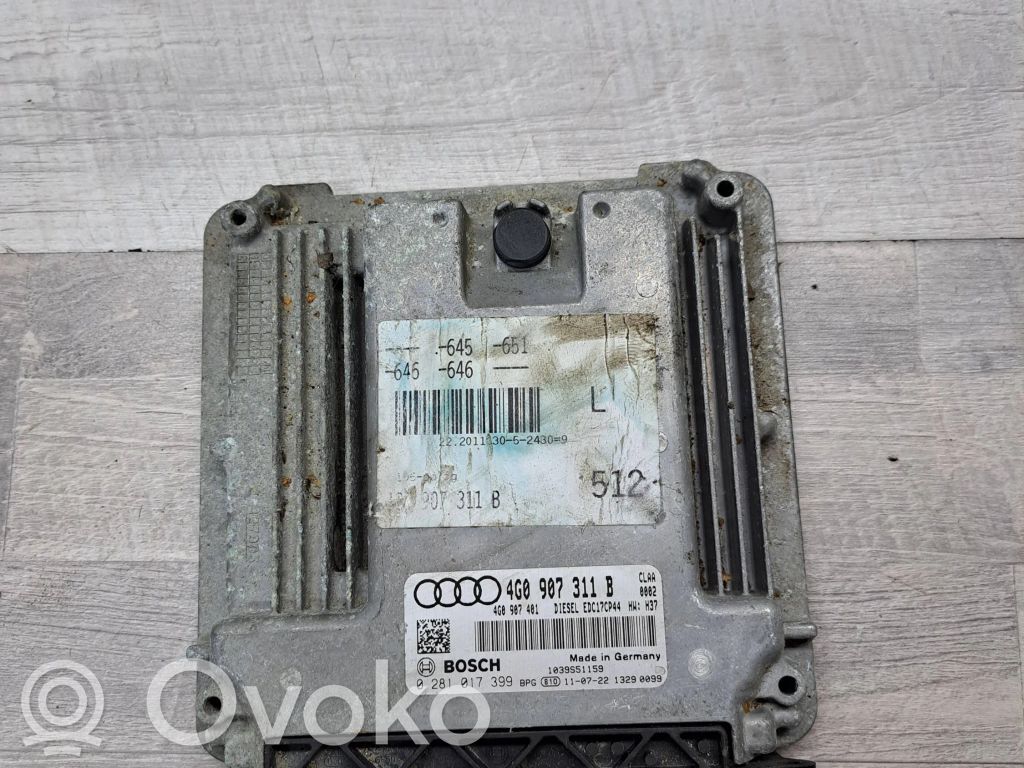 Engine control unit/module   4G0907311B,4G0907401,0281017399,8907311