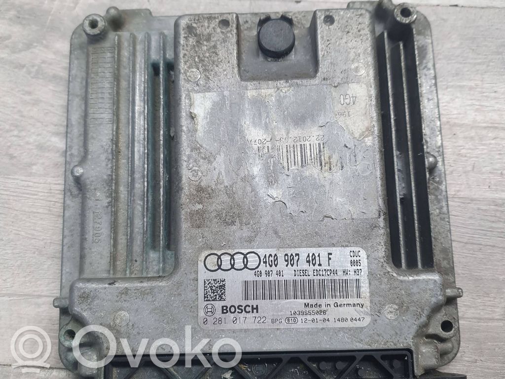 Engine control unit/module   4G0907401F,4G0907401,0281017722