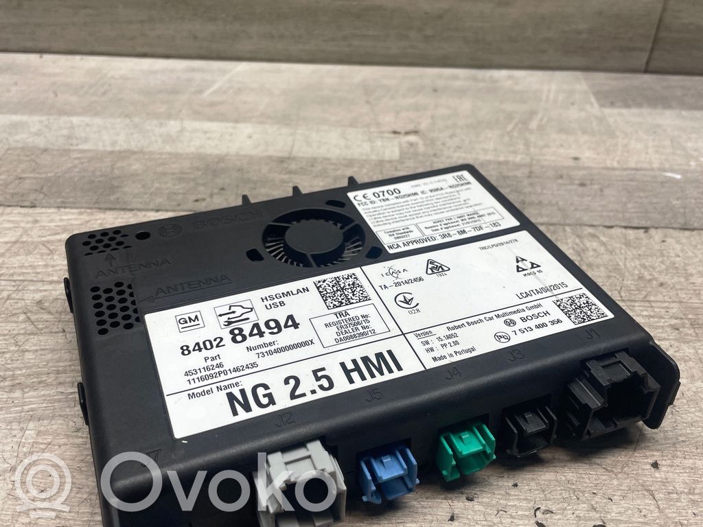 Opel Astra K GPS navigation control unit/module 