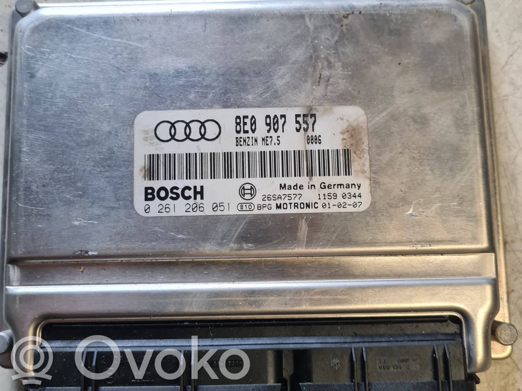 Engine control unit/module   8E0907557,26SA7577,0261206051