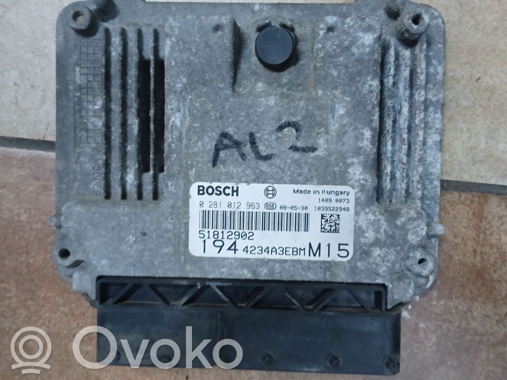 Engine control unit/module   0281012963,51812902,4234A3EBM