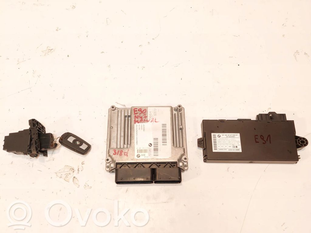 BMW 3 E90 E91 Engine ECU kit and lock set 