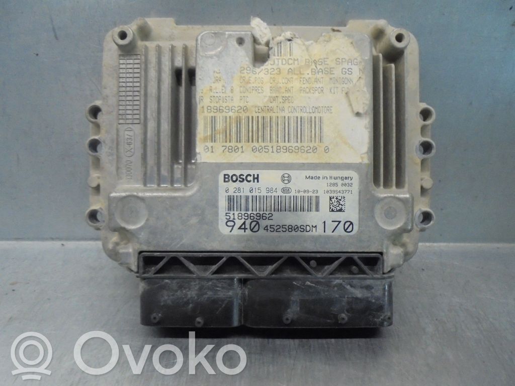 Alfa Romeo Giulietta Engine control unit/module 