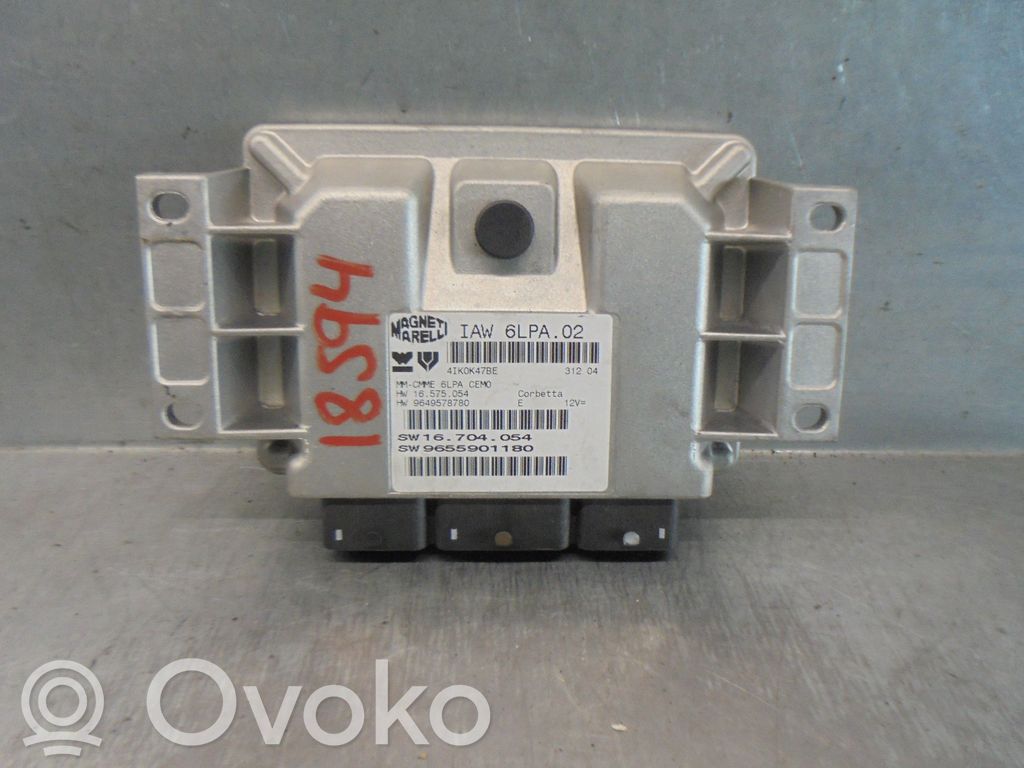 Engine control unit/module   9655901180,IAW6LPA02,MAGNETIMARELLI