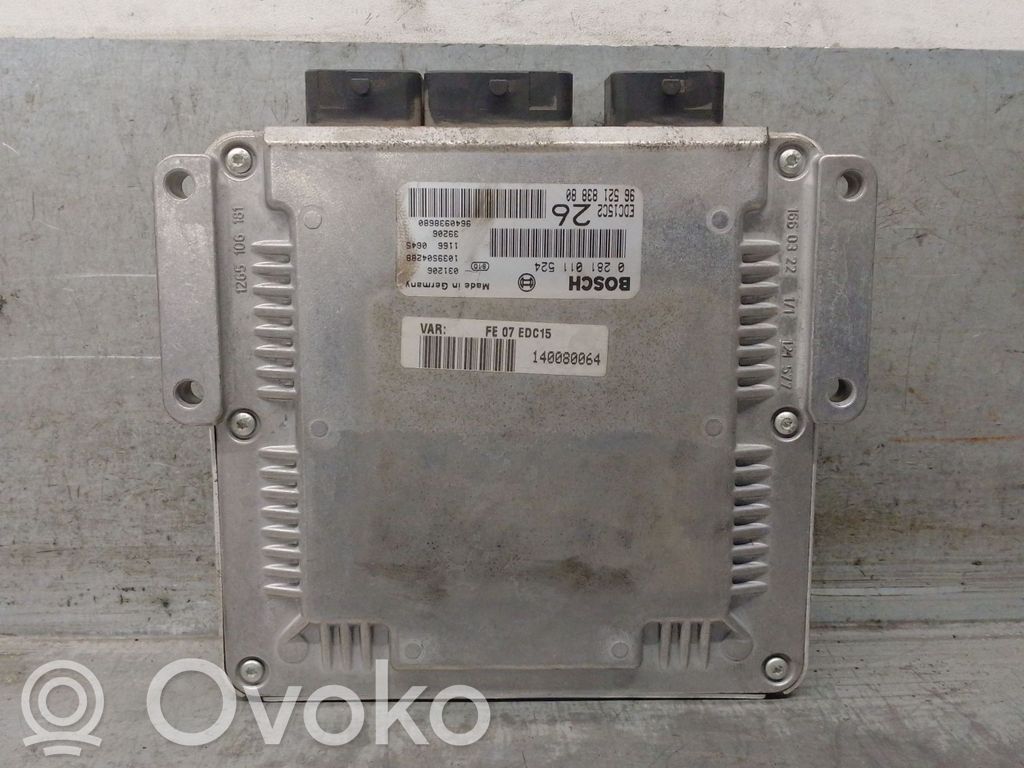Sterownik / Moduł ECU   9652183880,0281011524BOSCH