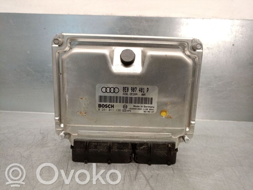 Engine control unit/module   8E0907401P,0281011136BOSCH