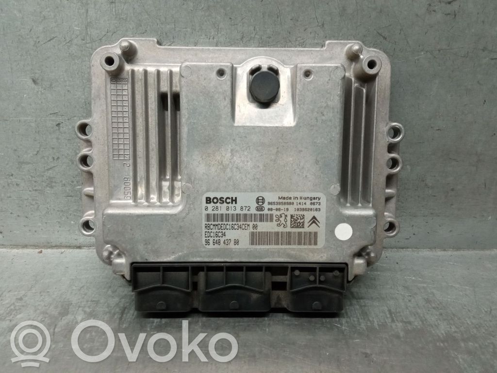 Engine control unit/module   9653958980,0281013872BOSCH