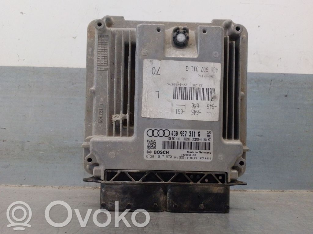 Engine control unit/module   4G0907311G,0281017970BOSCH