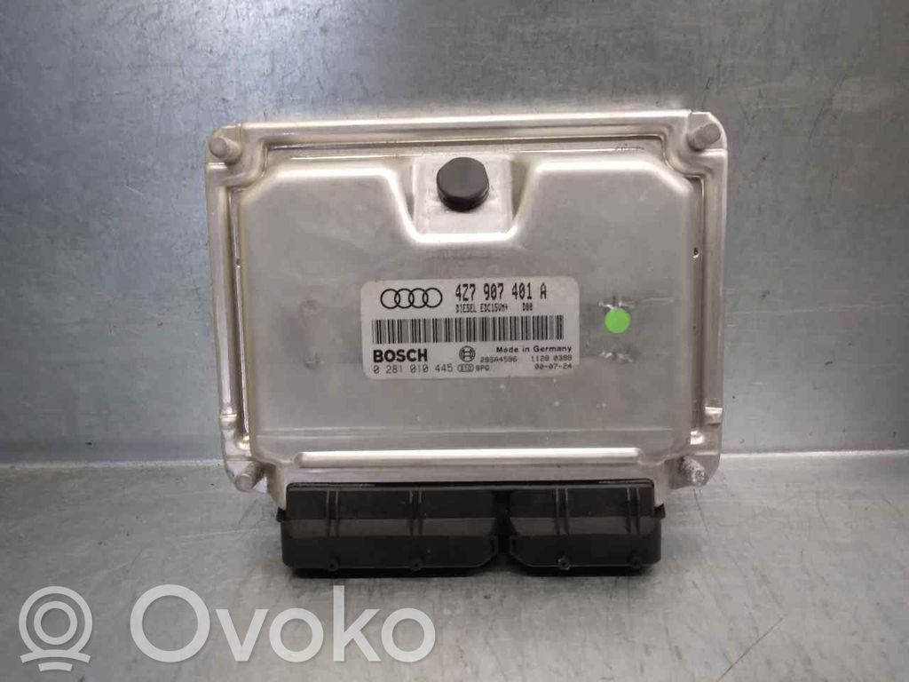 Engine control unit/module   4Z7907401A,0281010445,BOSCH