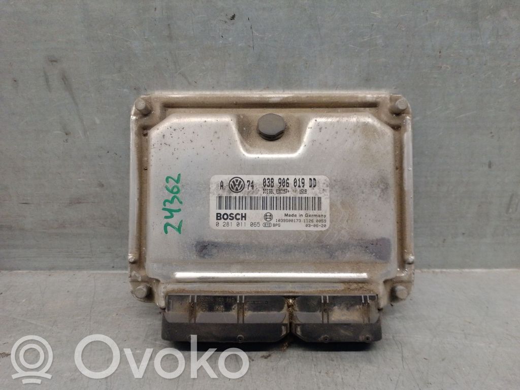 Sterownik / Moduł ECU   038906019DD,0281011065BOSCH