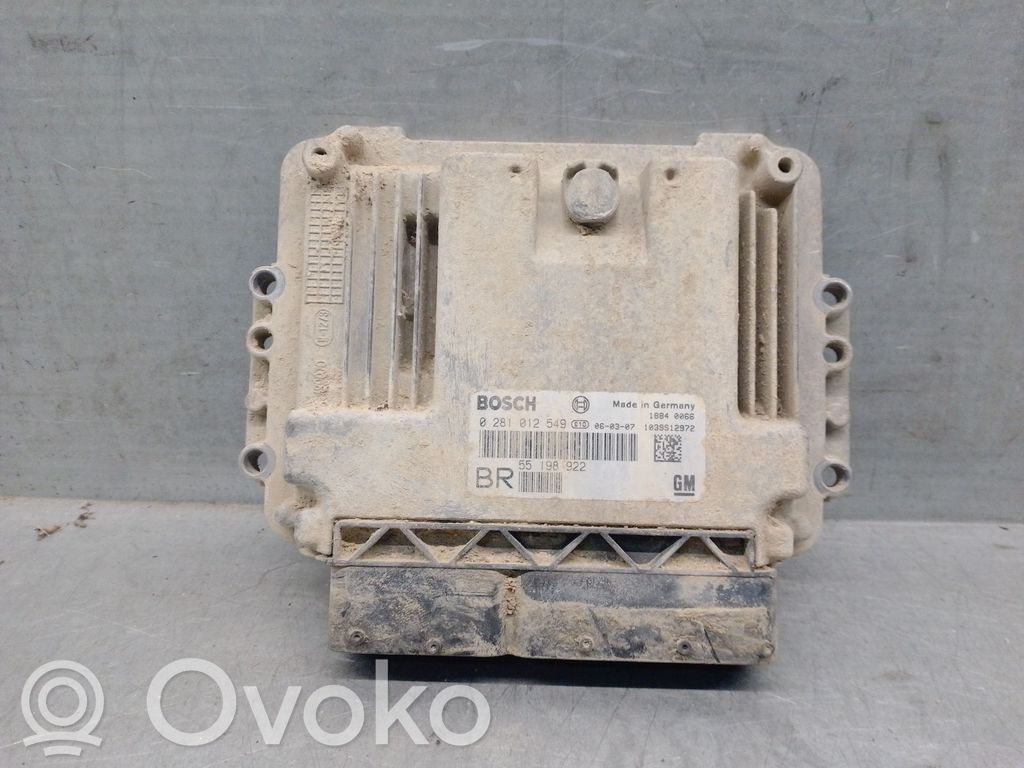 Unitate/modul de control motor   55198922,0281012549BOSCH