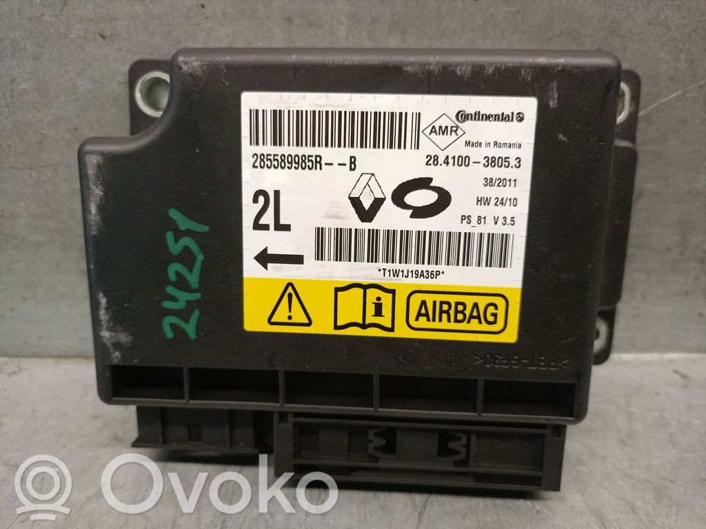 Renault Fluence Unidad de control/módulo del Airbag 
