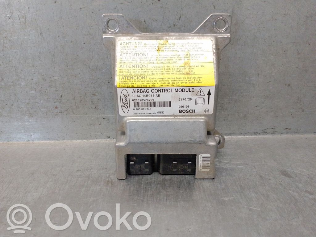 Module de contrôle airbag   98AG14B056AE,0285001248