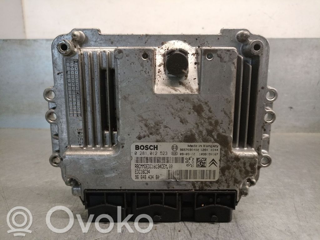 Engine control unit/module   9664843480,0281012523