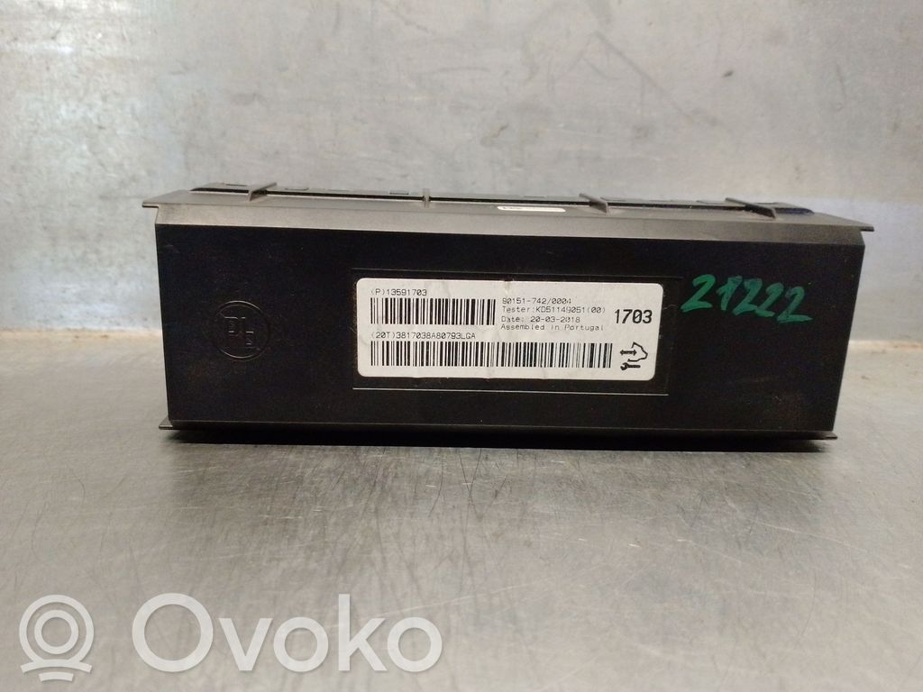 Opel Zafira C Muut ohjainlaitteet/moduulit 