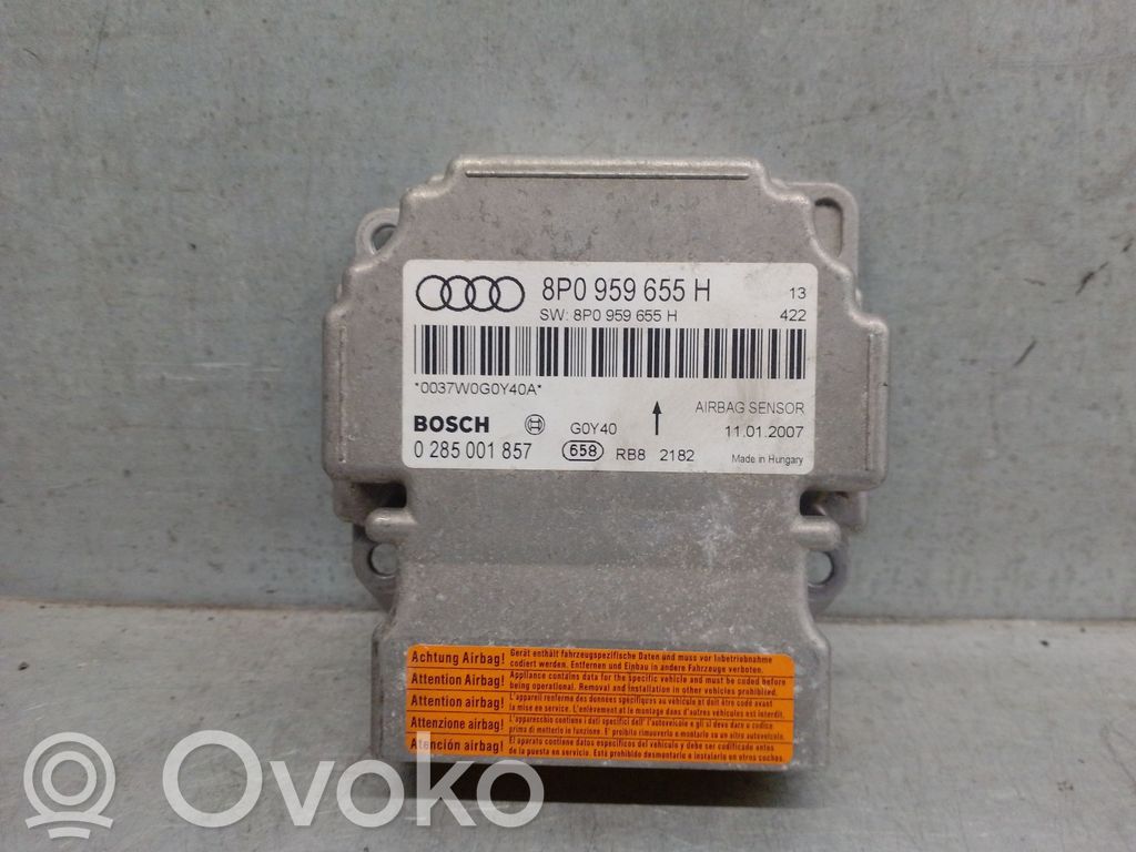 Audi A3 S3 8P Turvatyynyn ohjainlaite/moduuli 