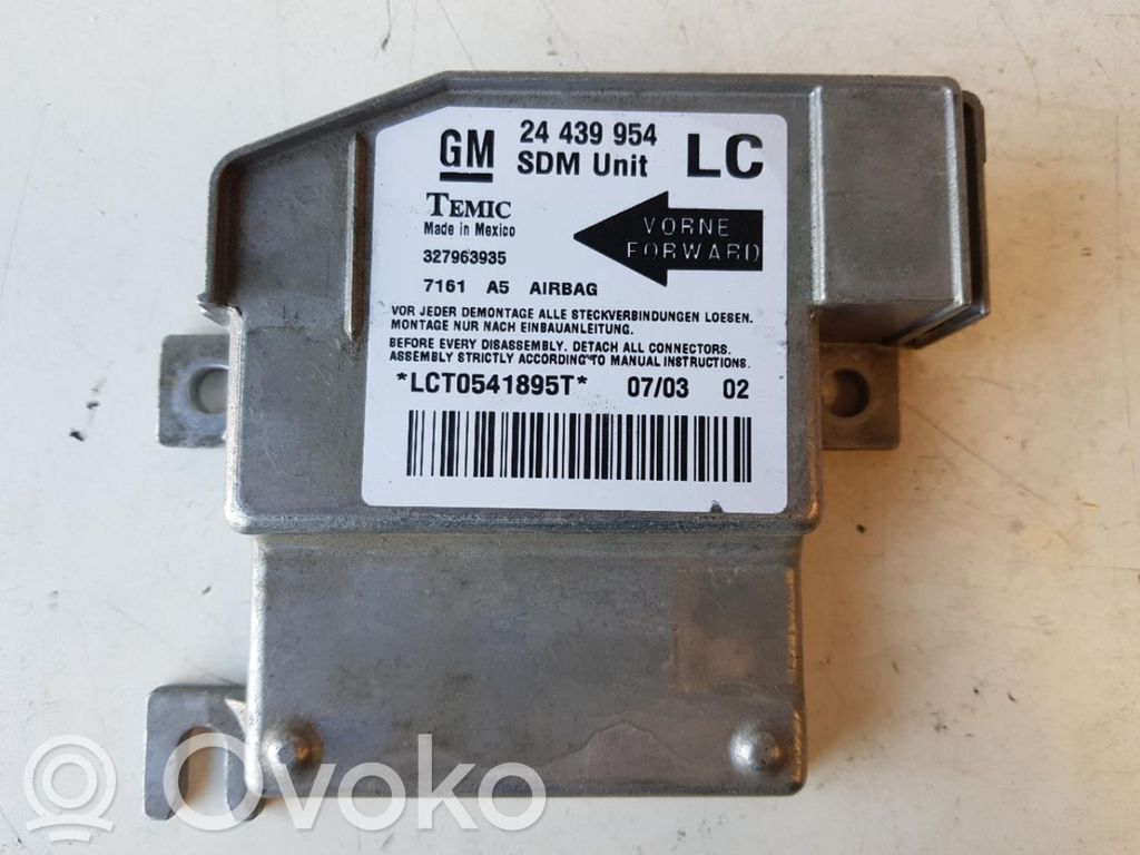 Opel Corsa C Unitate/modul de comandă airbaguri 