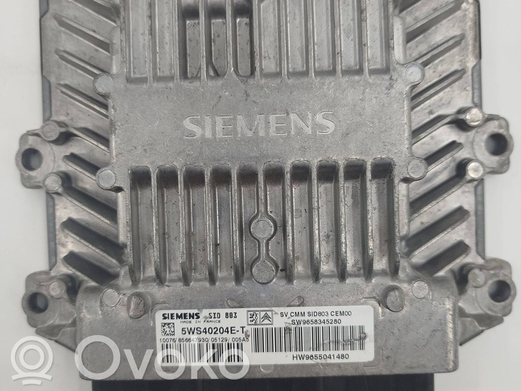 Engine control unit/module   5WS40204ET,9658345280,9655041480