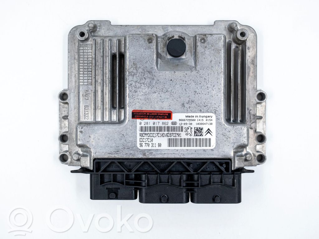 Engine control unit/module   9677031180,9666729580,0281017862