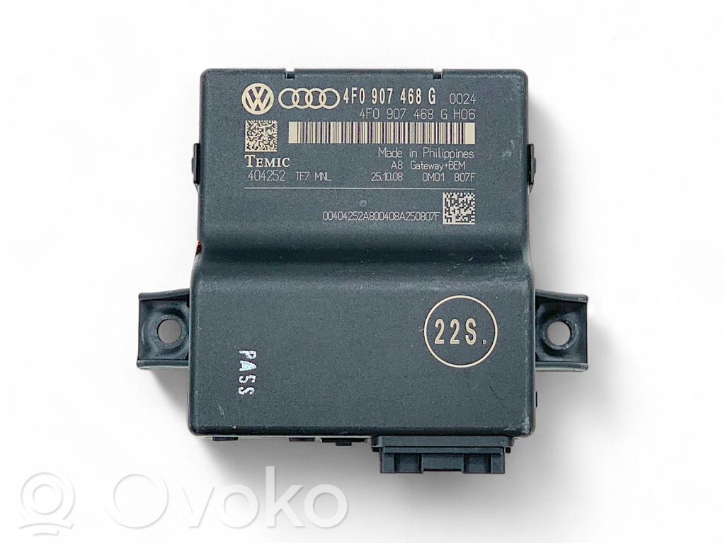 Audi A6 S6 C6 4F Módulo de control Gateway 