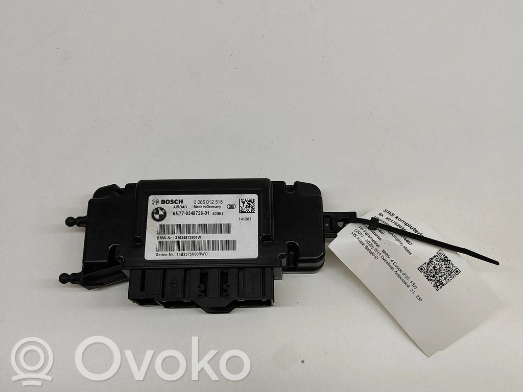 BMW 4 F32 F33 Centralina/modulo airbag 