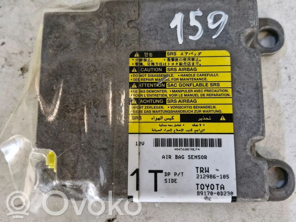 Toyota Corolla Verso E121 Unitate/modul de comandă airbaguri 