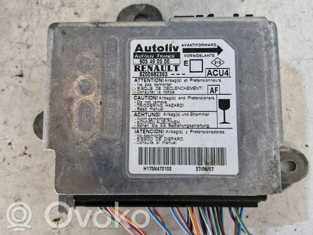 Airbag control unit/module   8200682393,605490500